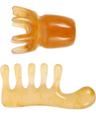 Tovinanna 6-Piece Massage Comb Set | Large Gua Sha Scalp Massager & Hair Tool | Head Massage Gun & Facial Scraping Board - Buy Online on GoSupps.com