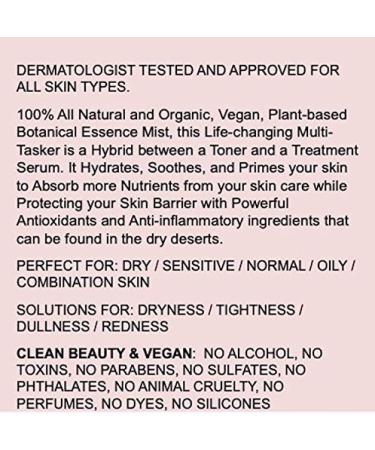 Ultra Hydrating ESSENCE FACE MIST - Rosehip Vitamin C & Squalane | 100% Pure Organic & Alcohol-Free | 4oz Face Spray for Moisturizer & Primer - Buy Online on GoSupps.com