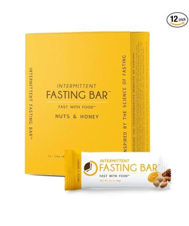 Fast Bar, Nuts & Honey, Gluten Free, Plant Based Protein Bar For Intermittent Fasting (12 Count Box) - Buy Online on GoSupps.com