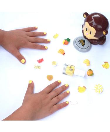 Miss Nella Banana Split Yellow Glitter Nail Polish for Kids - Non-Toxic, Odor-Free Formula - Water Based, Easy Peel Off - Safe for Children and Toddlers - Buy Online on GoSupps.com
