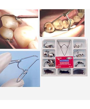 MOVALY 100Pcs Dental Sectional Contoured Metal Matrices Kit for Teeth Fixing - Buy Online on GoSupps.com