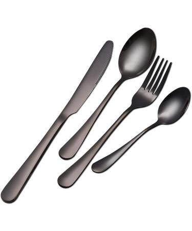 Cutlery Western Cutlery Set Four Piece Stainless Steel Cutlery Set Black - Buy Online on GoSupps.com