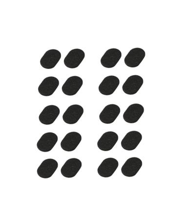Faruta 10 pair of soft foam nose pads self-adhesive non-slip nose pads for glasses sunglasses glasses (skin color 1.0 mm) (color: black size: 1.5 mm)
