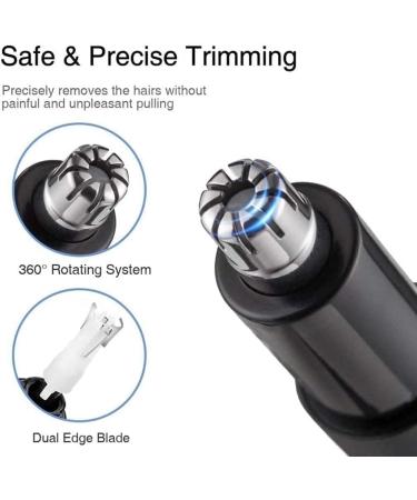 Premium Stainless Steel Ear & Nose Hair Trimmer Clippers - Painless Hair Removal for Men & Women - Buy Online on GoSupps.com