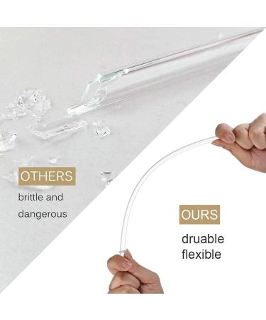 ALINK 12-Pack 10.5 Reusable Clear Plastic Straws with Cleaning Brush - Eco-Friendly Tumbler Straws for Drinks - Pack of 12 - Buy Online on GoSupps.com