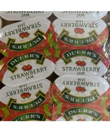 Duerr's Strawberry Jam - 16 x 20g Single / Individual Portions - Stay Fresh & Easy Open - Buy Online on GoSupps.com