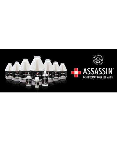 Assassin Hand Sanitizer With Pump Included USP Grade 70% Canadian Alcohol Kills Bacteria and Germs Vegan Aloe Vera 4L - 1gallon jug with pump - Buy Online on GoSupps.com