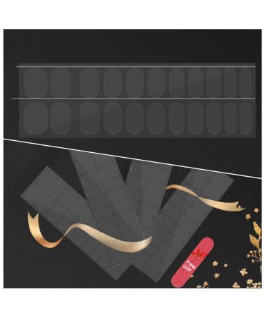 SHERCHPRY 5 Sheets Nail Stickers Nail Polish Stickers Gel Nail Polish Strips French Manicure Strips Nail Polish Decal Nail Pedicure Stickers Clear Gel Double Sided Tape Double Row Decorate - Buy Online on GoSupps.com