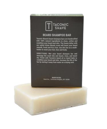Taconic Shave Conditioning Beard Shampoo Bar - 100% Natural Itchy Beard Relief Fight Beardruff & Moisturize - Urban Woods Scent 5 Oz - Buy Online on GoSupps.com