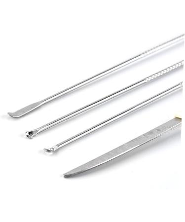 Premium Stainless Steel Ear Cleaning Kit - Long Handle Ear Scoops, Silver Ear Tools Set - Buy Online on GoSupps.com