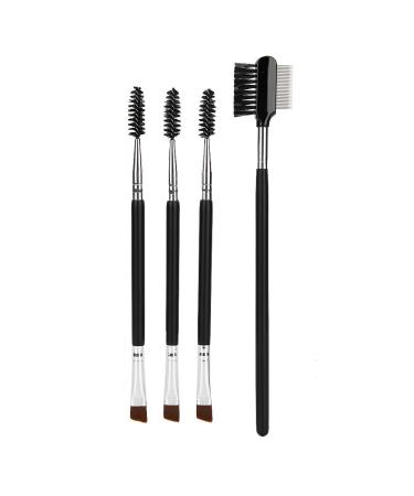 4pcs Professional Soft Hair Cosmetic Double Head Eyebrow Brush Eyelashes Comb Makeup Tool