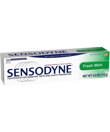 Buy Sensodyne Toothpaste with Fluoride Fresh Mint 4 oz - Sensitive Teeth Care - Buy Online on GoSupps.com