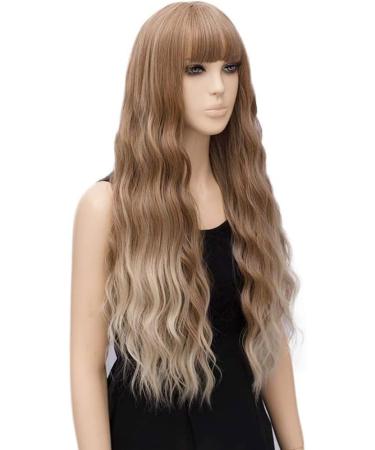 YEESHEDO Ombre Long Wavy Curly Wig for Women - Ombre Brown/Blonde - Cosplay & Daily Wear - Buy Online on GoSupps.com