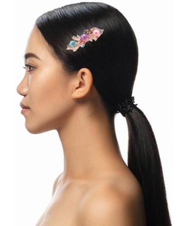 Rhinestone Pearl Hair Clips Metal Hair Clips Antique Crystal Barrette Women's Hair Accessories for Bridal Wedding Multicolour - Buy Online on GoSupps.com