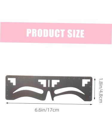 NOLITOY 6 pcs Women Tool Makeup Brow Steel Ruler Stencil Stencils Template Shaping for Eyebrow Supplies 17x4.8cmx3pcs Blackx3pcs - Buy Online on GoSupps.com