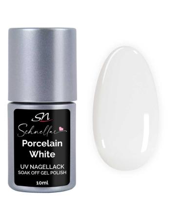 Sn fastac porcelain white uv nail polish white milky vegan gel polish milky shellac nail color gel French hema free 10 ml uv nail polish white milky / porcelain white 10 ml (1 Pack)