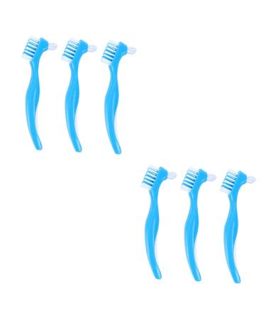 Healvian 6 STK suit for children prosthesis care toothbrush false teeth children's toothbrush double -sided toothbrush prosthesis brush clean detergent cleaning kit dentures tool