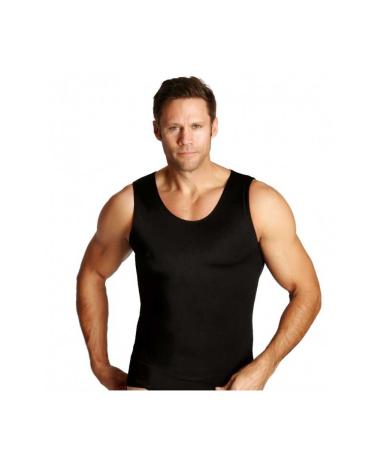 Insta Slim Mens Compression Tank Top - Slimming Body Shaper Muscle Tank - Abdomen Control Undershirt X-Large Black