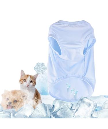 Yanmucy Dog Cooling Vest Instant Cooling Dog Cooling Coat Soft Breathable Pet Cooling Vest Dog Cooling Clothes Shirt for Summer Outdoor (Sky blue XL) XL Sky blue