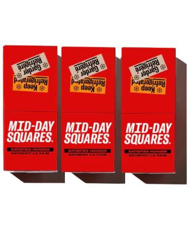 Mid-Day Squares Almond Crunch Bars 33g each 3 Packs (36 Squares) | Made with Real Chocolate 6g Plant Protein 4g Fiber Gluten Free Certified Vegan Almond CRUNCH 12 Count (Pack of 3)