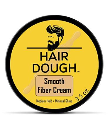 Hair Dough Mens Hair Style Smooth Fiber Cream 3.5 oz for Men with Medium Hold and Minimal Shine Hydrating Pliable Hair Care Fiber Cream To Improve Texture and Thickness For All Hair Types
