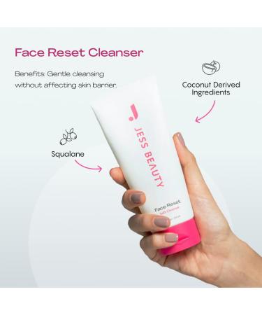 Jess Beauty Face Reset Soft Cleanser with Squalane & Hyaluronic Acid - 5 fl oz - Buy Online on GoSupps.com