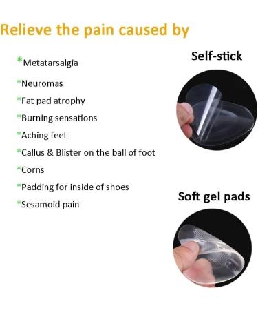 Metatarsal Pads & Ball of Foot Cushions | Soft Gel Shoe Inserts for Pain Relief | 3 Pairs - Comfort for Women & Men - Buy Online on GoSupps.com
