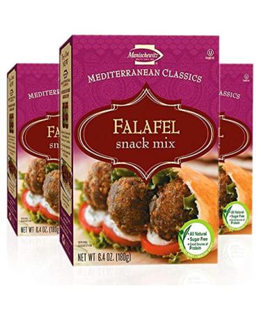 Manischewitz Mediterranean Falafel Ball Mix 6.4oz (3 Pack) All Natural, Sugar Free, Certified Kosher, 7 Grams of Protein Per Serving