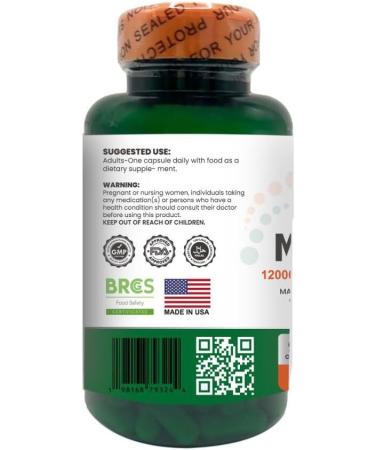 H4U Magnesium Citrate Capsule for Muscle Nerve Bone Heart Support Dietary Supplement Vegetarian Formula No Gluten Sugar Lactose Artificial Colors or Flavors 120000 mcg Vg 90 Capsule - Buy Online on GoSupps.com