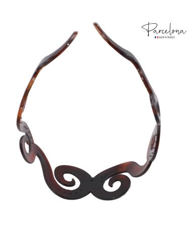 Parcelona French Swirls Wide 1.5 Non-brittle Celluloid Tortoise Shell Hair Headband - Durable Quality - Buy Online on GoSupps.com
