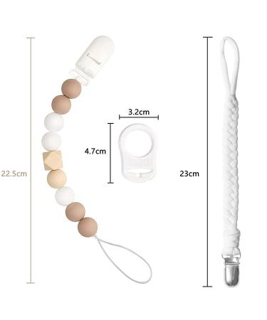 AUXHCYL 8 Pcs Baby Dummy Clips Set with Silicone Holder - Unisex Newborn Dummies - Buy Online on GoSupps.com