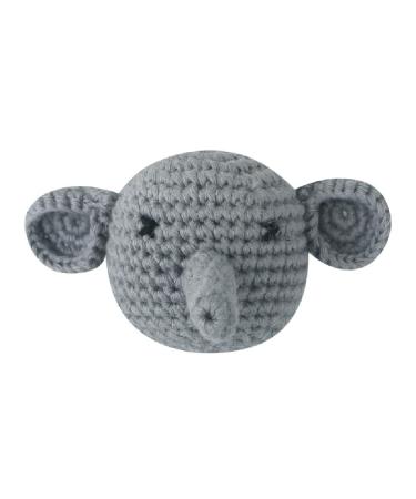 Crochelefant DIY Mini knitted elephant heads soft cotton PVC-free crochet beads baby pacifier chain decorations baby pacifier chain clip