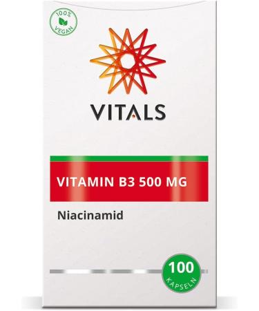 Buy Vitals Vitamin B3 500mg - 100% Vegan Niacinamide Capsules - No Niacin Flush - High-Potency Formula - Buy Online on GoSupps.com
