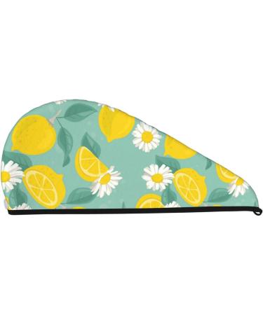 Super Absorbent Microfiber Hair Towel - Lemons Chamomile Coral Velvet Wrap for Long Curly Thick Hair | Quick Dry Soft Towel for Women - Buy Online on GoSupps.com