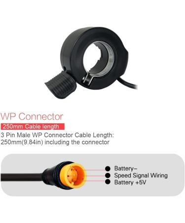 SCHUCK E-Bike Thumb Throttle 130X Waterproof Accelerator 22.2mm/0.87in Handlebars Left/Right Universal Bicycle Conversion Replacement Parts - Buy Online on GoSupps.com