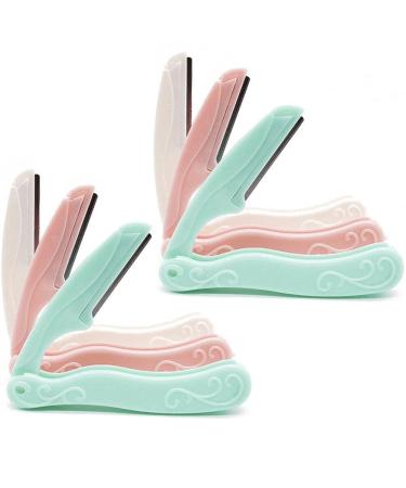 Eyebrow Razor 6 Pack Foldable Eyebrow Trimmer Shaper Portable Eyebrow Cutter Hair Remover for Women and Men