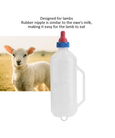 Lamb Milk Bottle  1l White Plastic Lamb Milk Feeder with Handle and Detachable Nipple  for Lambs Sheep - Buy Online on GoSupps.com