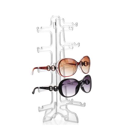 Alnicov 5 Pairs Glass Sunglasses Holder Glasses Holder Organizer Sunglasses Frame for Shop Window (Transparent)