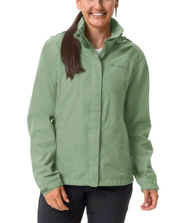 Vaude Women's Escape Bike Light Jacket - 2-Layer Rain Protection Hood in Collar Eco Finish - Reliable Cycling Gear in Willow Green - Buy Online on GoSupps.com