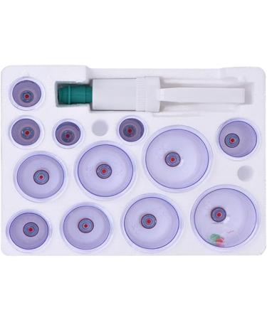 Premium Chinese Cupping Therapy Set with Pump - 12-Piece Transparent Massage Cups for Wrinkle Reduction (25x20x9 cm) - International Shipping Available - Buy Online on GoSupps.com