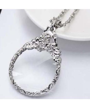 domoi 2.5X Retro Magnifying Glass Pendant Magnifying Glass Necklace Suitable for Reading Books Magazines and Newspapers 500420173 - Buy Online on GoSupps.com