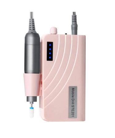 30 000RPM Portable Nail Drill Machine Professional Electric E-File Nail Drill for Acrylic Gel Nails Manicure/Pedicure - Salon or Home Use Nail Buffer Manicure Pedicur Pink