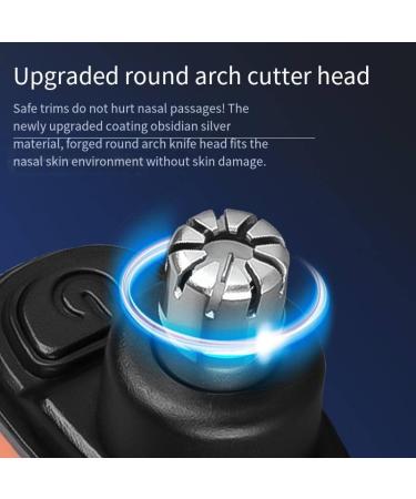 Portable Nose Hair Trimmer for Men & Women - Rechargeable Washable LED Display 10000 RPM Motor Dual-Edge Blades - Orange - Buy Online on GoSupps.com
