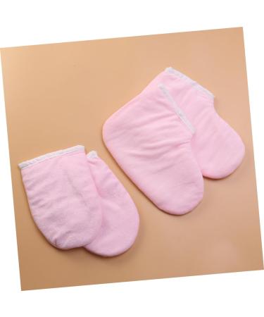 DOITOOL 4 Pairs Insulated Gloves Paraffin Wax Warmer Mittens Pumpkin Hat for Adults Mouse Costume Paraffin Bath Mitts Warm Gloves Beauty Gloves Thermal Gloves Foot Pink - Buy Online on GoSupps.com