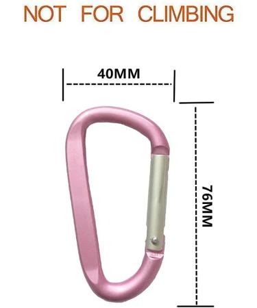 LESHIRY Large Pink Carabiner Keychain 3 Aluminum D-Ring Clip Hook - 2 Pack - Buy Online on GoSupps.com