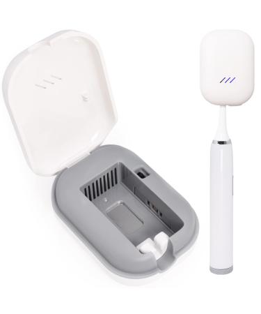 GFU Toothbrush Sanitizer Case Rechargeable Portable Toothbrush Cleaner Fits for All Toothbrushes Head Used for Home Travel Camping Business Trip (White) 028-white