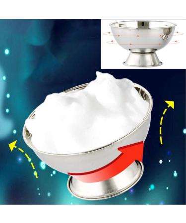 Buy SOLUSTRE Stainless Steel Shaving Bowl - Ideal for Shaving Soap Foam & Cream - Perfect for Home & Salon | Durable & Stylish Shaving Accessories (Silver) - Buy Online on GoSupps.com