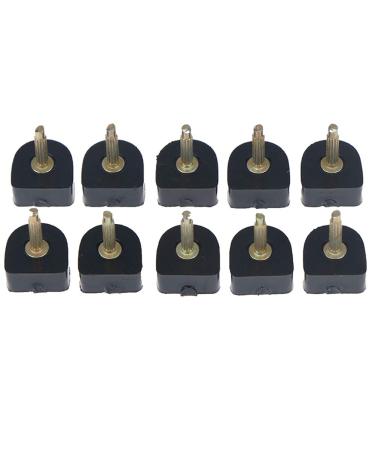 5 Pairs High Heel Shoes Repair Tips Durable Repair Heel Caps Taps Pins Non-Slip Shoes Replacement Dowels Pad Heel Protector Plates Covers Silent Heel 5 Sizes 7 9 10 11 12mm U Shape Black 12mm-black