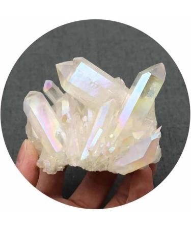 Room Decoration 1pc 110g-150g Natural Crystal Stones Angel Aura Clear Quartz Cluster Suitable for Home Crystals Raw Stones and Minerals - Buy Online on GoSupps.com