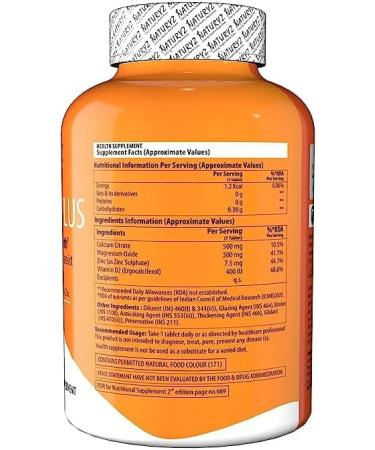 Calcium Plus with Vitamin D, Magnesium, and Zinc - Bone Health & Joint Support Supplement - 120 Tablets - Buy Online on GoSupps.com